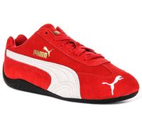 Baskets Puma Speedcat Og Racetrack En Suède Pour Enfants Rouge Blanc UK 3 - 6