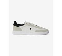Baskets Ralph Lauren Bedford Leather Suede blanc gris noir - 41