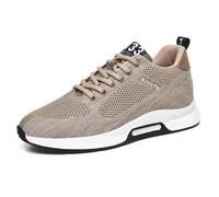 Baskets Rehaussantes Homme avec Talon Invisible 6cm/8cm/10cm Taller, Sneakers Maille Mode Bout Rond Chaussures de Sports Ascenseur à Lacets Compensée Marche Gym Course Basquet Randonnée