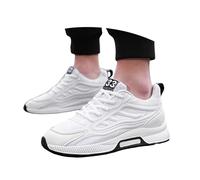 Baskets Rehaussantes Homme avec Talon Invisible 6cm Taller, Sneakers Maille Mode Bout Rond Chaussures de Sports Ascenseur à Lacets Compensée Marche Gym Course Basquet Randonnée
