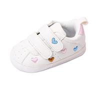 Baskets Ressort enfants infantile enfant en bas âge chaussures garçons et filles chaussures de sport fond plat lumière Double sangle crochet boucle confortable C Courir Baskets (Blue, 22 Toddler)