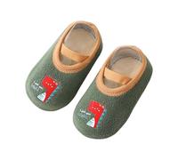 Baskets Ressort Shoes Boys Girls Baby Shoes Soft Sole Slip on Shoes Cute Animal Decoration Warm Toddler Baby Shoes Baskets Pieds Larges (Green, 23.5 Infant)