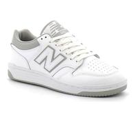 Baskets rétro en cuir véritable New Balance 480 BB480LGT - Blanc - Homme - Lacets - Plat 41