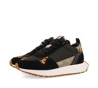 Baskets rétro Noires avec imprimé Animal pour Femme, Noir, 36 EU