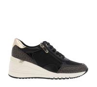 Baskets running noires avec semelle à talon compensé moyen et lacets 40