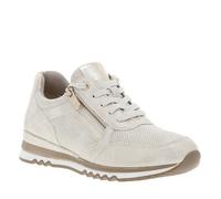 Baskets running platine à talon compensé bas avec lacets et zip latéral doré 39