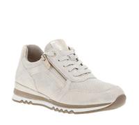 Baskets running platine à talon compensé bas avec lacets et zip latéral doré 39