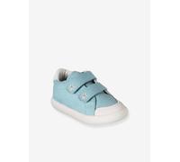 Baskets scratchées bébé en toile bleu glacier 23