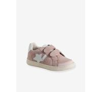 Baskets scratchées cuir enfant collection maternelle rose pâle 25