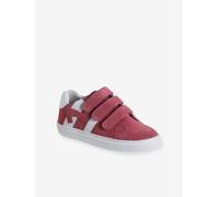 Baskets scratchées cuir enfant framboise 31