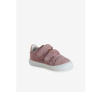 Baskets scratchées en cuir bébé rose poudré 23