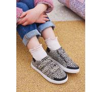 Baskets scratchées en cuir fantaisie fille beige imprimé 25