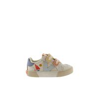 Calzados Victoria – Basket basse Tribu – Toile imprimée multicolore – Scratchs beige 30