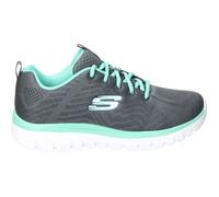 Skechers Femme Graceful Get Connected Cross-Trainer-Shoes, Bordure Vert Anthracite, 37 EU Large