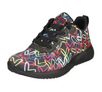 Skechers Femme Bobs Squad Starry Love Basket, Noir et Tricot Multi-ingénierie, 36 EU