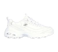 Skechers Baskets femme D'Lites Fresh Start, cuir/mesh blanc, garniture argentée, 36 EU