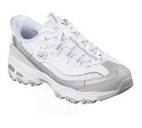 Skechers D'Lites Baskets Nostalgia Lisses pour Femme, Blanc argenté, 36 EU
