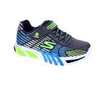 Baskets - Skechers - Flex-Glow Elite - Noir - Bleu Lime - Scratch - Plat 35