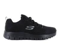 Baskets - SKECHERS - Graceful Get Connected - Femme - Noir - Talon Plat - Textile - Lacets 36