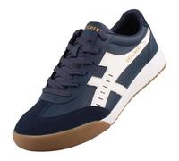 Skechers Baskets Zinger 2.0 Manzanilla Totale Daim bleu marine Duraleather Bordure blanche 47.5 EU