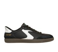 Skechers Baskets Hotshot Relegate pour homme, daim noir Duraleather, bordure blanche, 44 EU