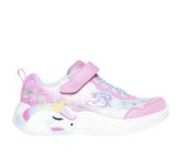 Skechers Baskets Fille Unicorn Dreams Wishful Magic – Mesh rose pailleté, liseré turquoise – 35,5 EU