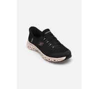 Skechers Glide-Step-Vibey Baskets à Enfiler Mains Libres pour Femme, Bknt = Noir/Naturel, 39 EU