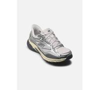Skechers Femme Stamina Sport Basket, Silver Duraleather/Gray Mesh/Trim, 38 EU