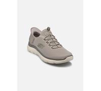 Skechers Homme Baskets Haut De Gamme Summits À Enfiler, Taupe, 46 EU