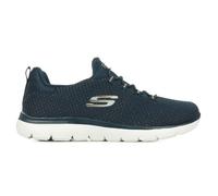 Skechers Femme Summits Bright Bezel Sneaker, Navy Knit/Gold Tim, 38 EU