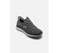 Skechers Homme Summits Key Pace Baskets, Charcoal Mesh Black Trim, 44 EU