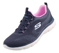 Skechers Baskets femme Summits New Nature Bordure pervenche rose tricot bleu marine Taille 40