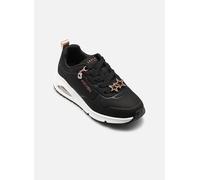 Skechers Baskets Uno GEN1 Tendance pour fille Synthétique Noir, bordure or rose, Pointure 34