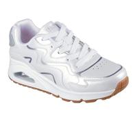 Skechers UNO Gen1 - Wavy Shimmer Chaussures Moyen Width en Blanc/Argent, Pointure 36