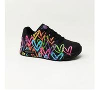 Baskets Skechers Uno Highlight Love CS - Femme - Noir - Lacets - Textile 38
