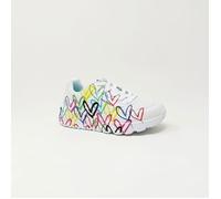 Baskets basses enfant filles Skechers UNO LITE - GOLDCROWN SPREAD THE LOVE Blanc 34