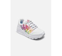 Skechers Fille Uno Lite Basket, Garniture Blanche en Polyuréthane, 28 EU