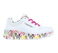 Skechers Fille Uno Lite Lovely Luv Shoes, White, 33.5 EU