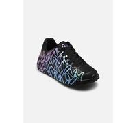Skechers Fille Uno Lite Metallic Joy Baskets, Black Synthetic Multi Trim, 33 EU