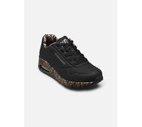 Skechers Baskets Femme Uno Loving Love – Durabuck noir, détails rose gold – Taille 41 (EU)