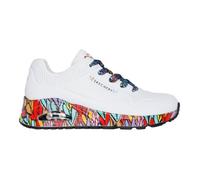Baskets - SKECHERS - UNO RAVAGED LOVE - Blanc - Talon plat - 3 cm - Lacets 37