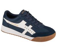 Skechers Homme Zinger Manzanilla Totale Baskets, Bordure Blanche en Daim Duraleather Bleu Marine, 42.5 EU