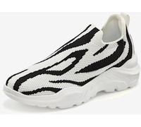 Baskets sneakers qui épousent parfaitement le pied grâce à la matière textile douce - French Connection - noir/blanc NOIR/BLANC 37
