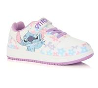 Baskets Stitch Enfant Lumineuses Bleu et Blanc - Sneakers Disney avec Scratch, Lacets élastiques, Semelle LED 24 au 32 (Système Taille Chaussures EU, Enfant de Moins de 5 Ans, Numérique, Moyen, 32)