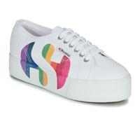 Baskets basses femmes Superga 2790-COTWPRINTEDLOGOGLITTER Blanc 38