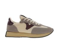 Baskets talon compensé bas Victoria rouge - Femme - Cuir - Blanc - Lacets 37