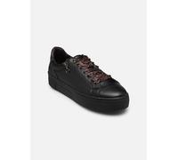 Tamaris Baskets Basses Plates pour Femme - Noir (Noir/léopard) - 39