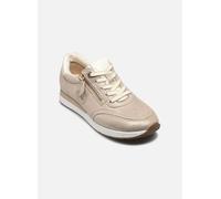 Tamaris Femme Comfort Damen Sneaker Flach Zum Schnüren mit Reißverschluss Basket, Beige Glamour, 36 EU