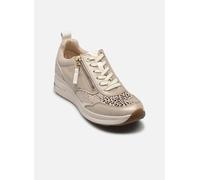 Tamaris Femme Comfort Damen Sneaker Flach Schnürsenkeln mit Reißverschluss Basket, Beige Glam, 38 EU