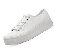 Baskets Tamaris Femme Blanc - TAMARIS - 1-23744-42/146 - Plateau - Textile - Lacets 37